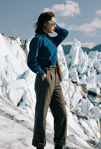 Petite Studio's Vincent Blouse in Denim Blue