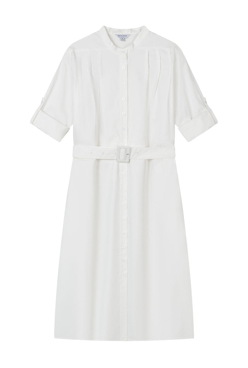 Petite Studio's Miles Cotton Midi Dress in White