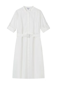 Petite Studio's Miles Cotton Midi Dress in White