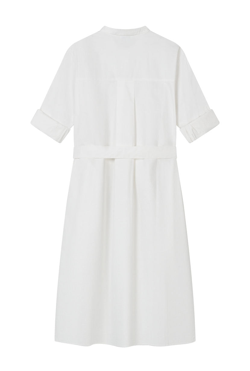 Petite Studio's Miles Cotton Midi Dress in White