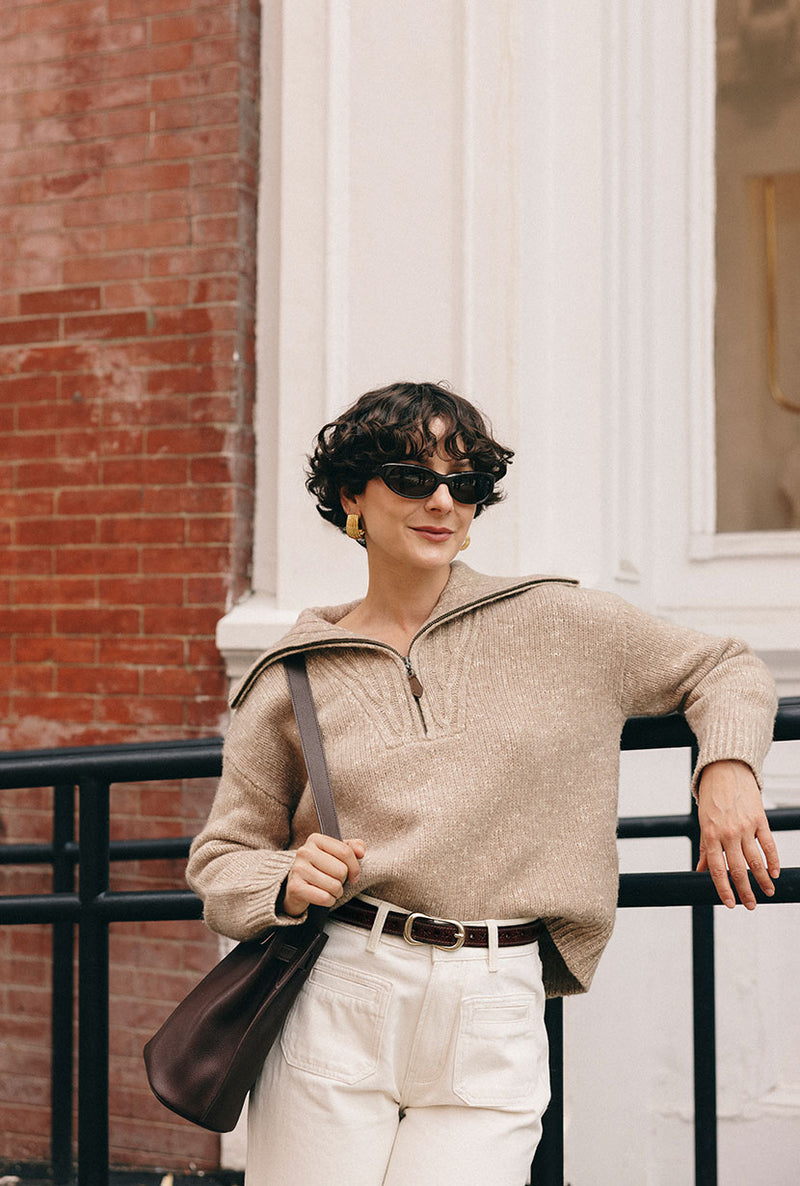 Petite Studio's Brown Textured Leather Belt