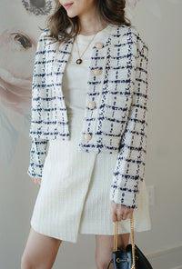 Petite Studio's Kennedy Tweed Jacket in Checkered