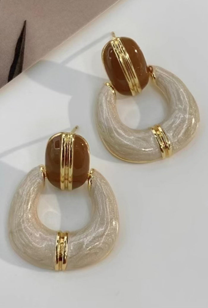 Petite Studio's Gold Plated Acrylic Statement Earrings