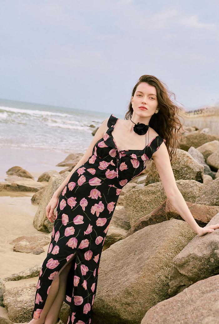 Petite Studio's Tiana Dress in Black Floral