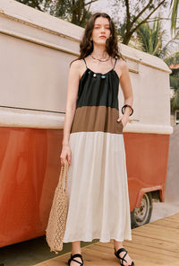 Petite Studio's Laarni Maxi Dress in Cappuccino 