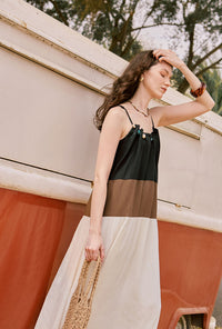 Petite Studio's Laarni Maxi Dress in Cappuccino 