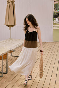 Petite Studio's Laarni Maxi Dress in Cappuccino 