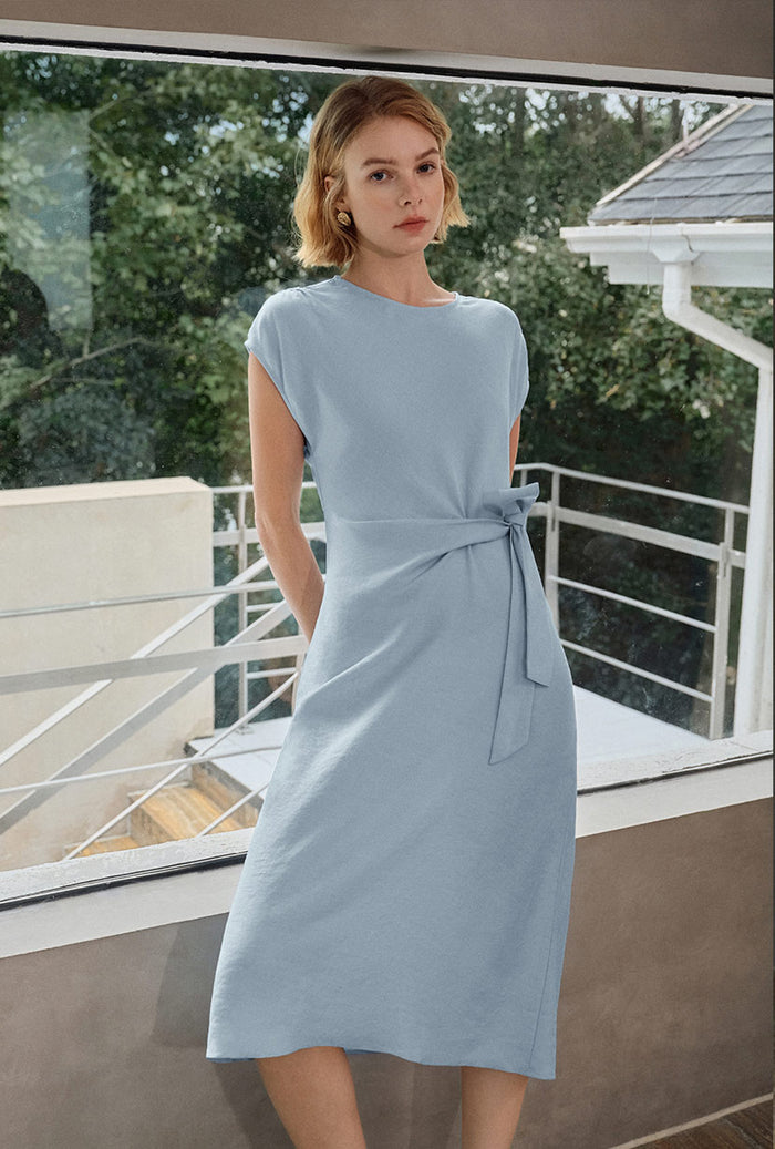 Petite Studio's Elisha Tencel Dress in Sky