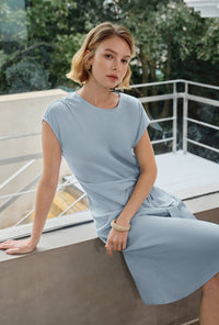 Petite Studio's Elisha Tencel Dress in Sky