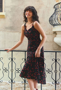 Petite Studio's Fynn Midi Dress in Black Cherry