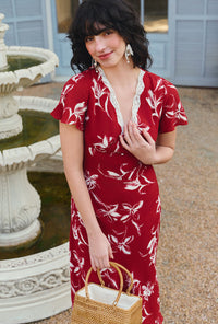 Petite Studio's Fraley Contoured Dress in Vintage Red 