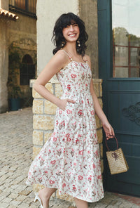 Petite Studio's Finch Cotton Dress in Pink Floral