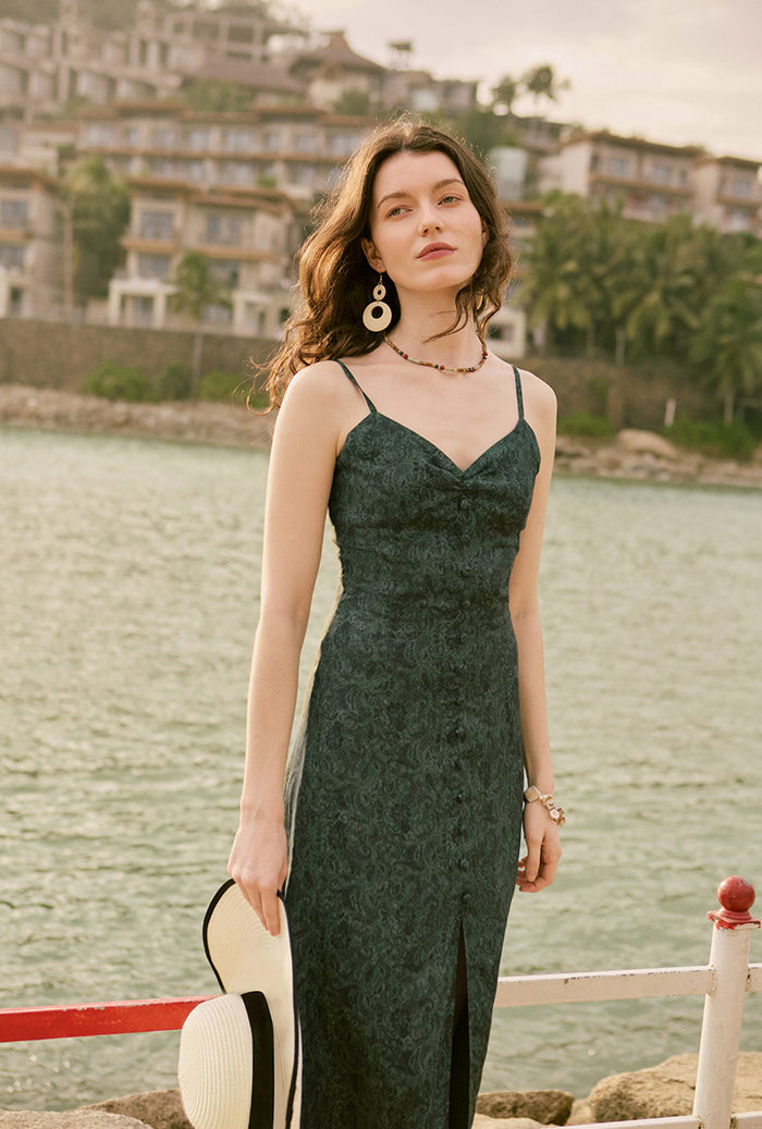 Petite Studio's Francisco Dress in Green Floral 