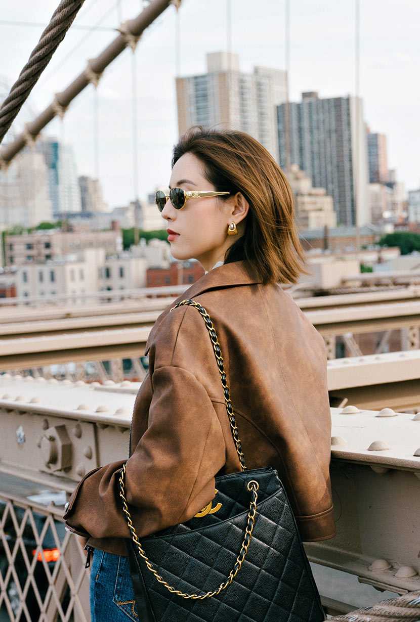 Petite Studio's Laura Suede Jacket in Brown