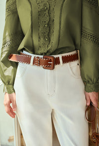 Petite Studio's Filbert Stitced Leather Belt 