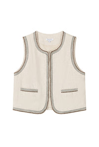 Petite Studio's Dexter Ramie Vest in Beige 