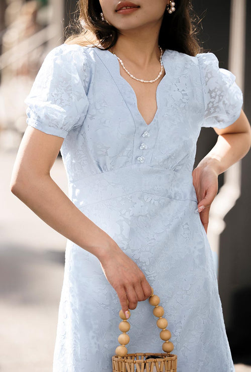 Petite Studio's Reverie Dress in Sky Organza