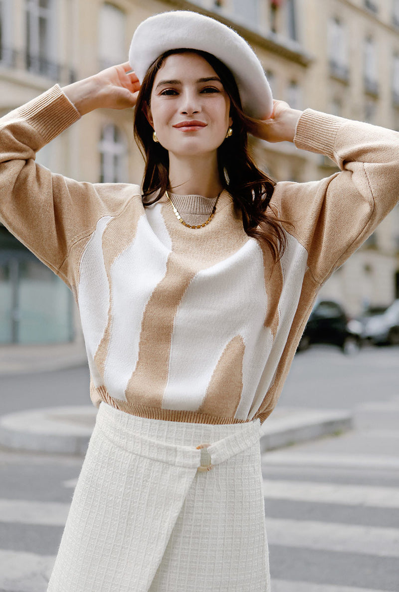 Petite Studio's Harley Wool Sweater in Abstract