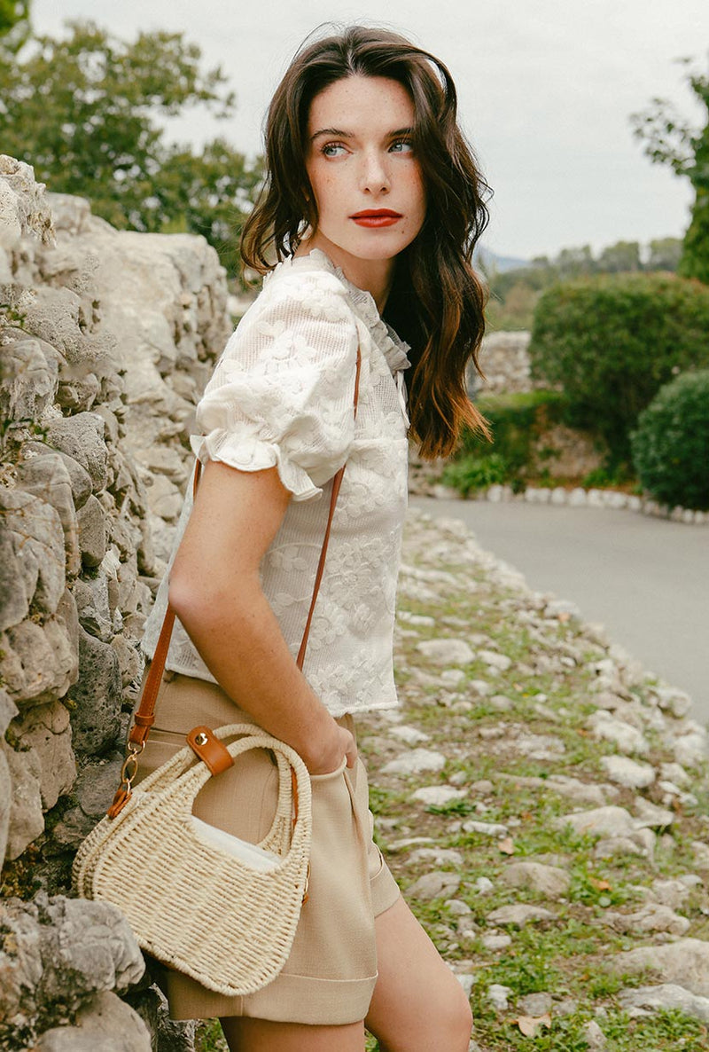 Petite Studio's Earline Top in Ivory Lace