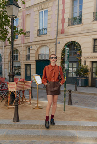 Petite Studio NYC Tonette Blouse in Amber