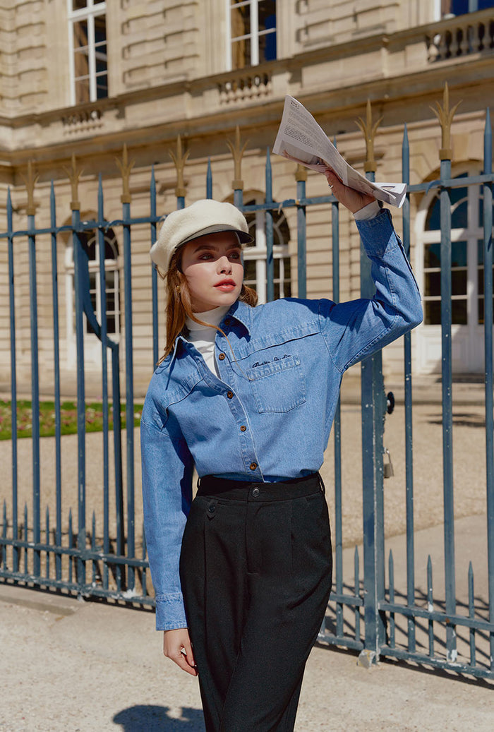 Petite Studio's Lloyd Shirt in Denim Blue 