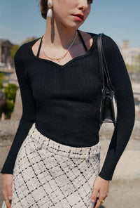 Petite Studio's Lois Knit Top in Black