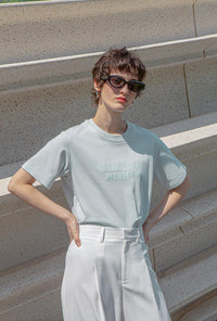 Petite Studio's Garrin Cotton T-shirt in Ice Blue