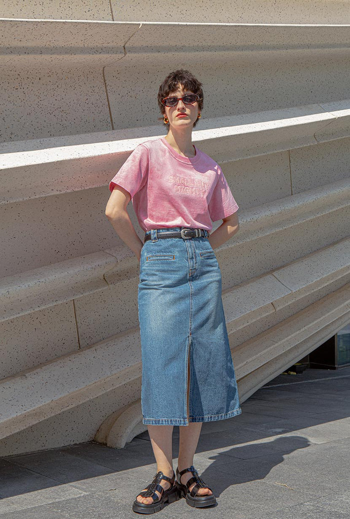 Petite Studio's Garrin Cotton T-shirt in Pink