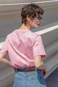 Petite Studio's Garrin Cotton T-shirt in Pink