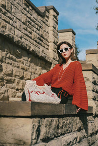 Petite Studio's Zerah Cotton Crochet Top in Ginger