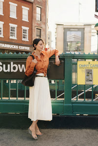 Petite Studio's Dana Linen Shirt Jacket in Ginger