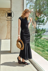 Petite Studio's Devito Jersey Cotton Top in Black