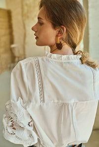 Petite Studio's Chandler Cotton Blouse in Ivory