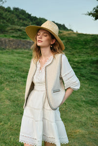 Petite Studio's Dexter Ramie Vest in Beige 