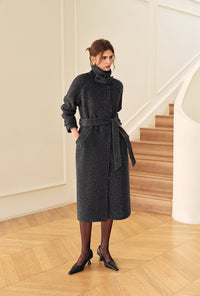Petite Studio's Luna Double-Faced Wool Coat in Grey