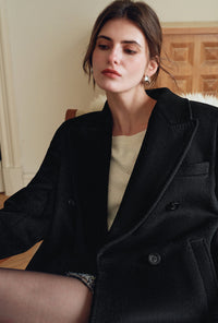 Petite Studio's Matilda Wool Coat in Black 