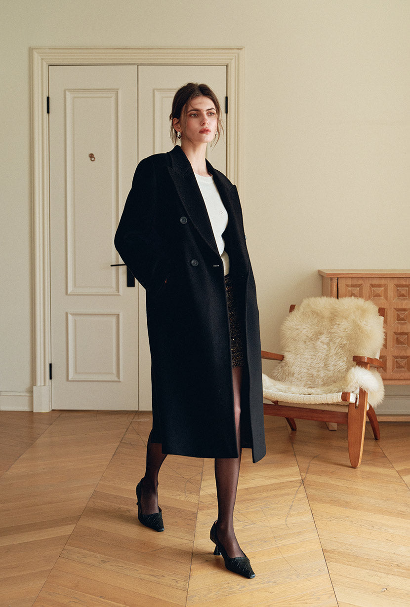 Petite Studio's Matilda Wool Coat in Black 