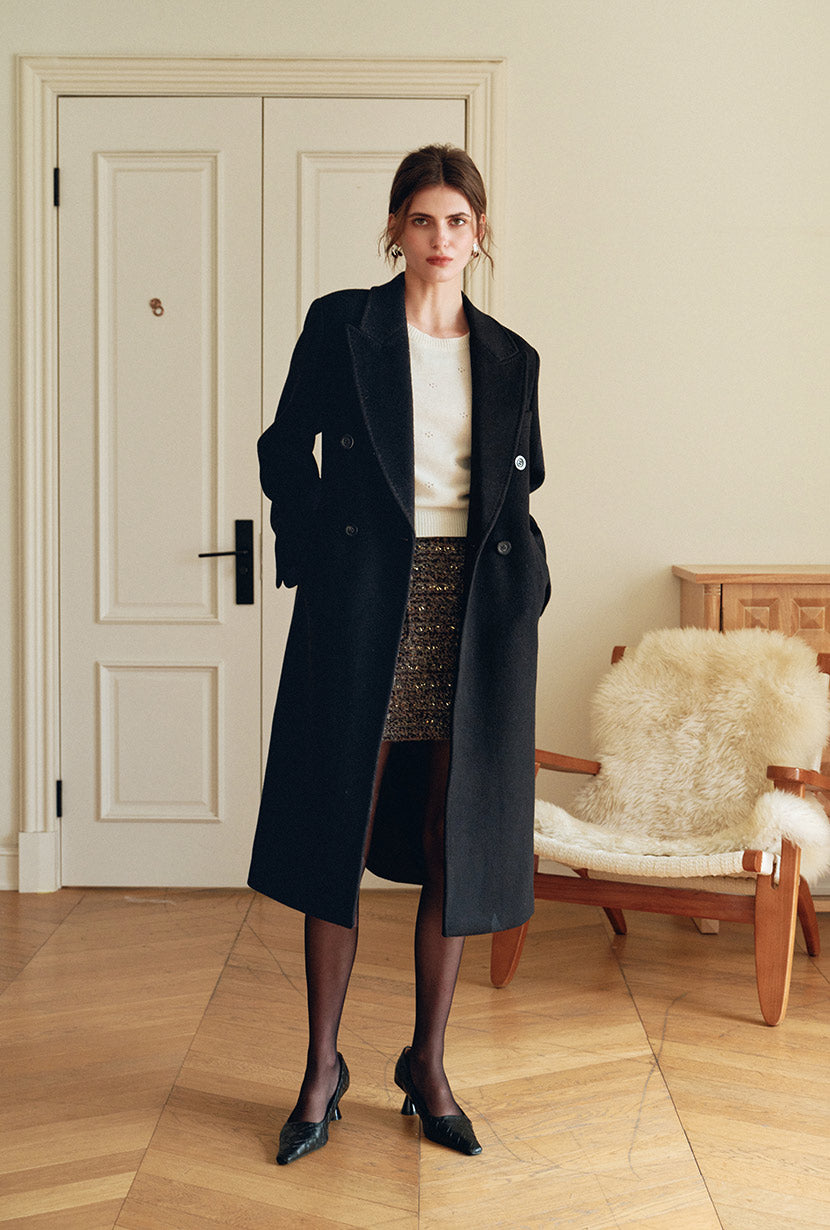 Petite Studio's Matilda Wool Coat in Black 