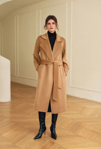 Petite Studio's Ulysses Double-Faced Cashmere Coat in Camel