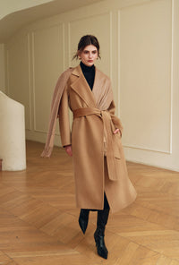 Petite Studio's Ulysses Double-Faced Cashmere Coat in Camel