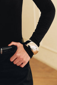 Petite Studio's Urielle Hammered Dome Hinged Bangle