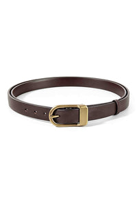 Petite Studio's Fable Brown and Gold Leather Belt 