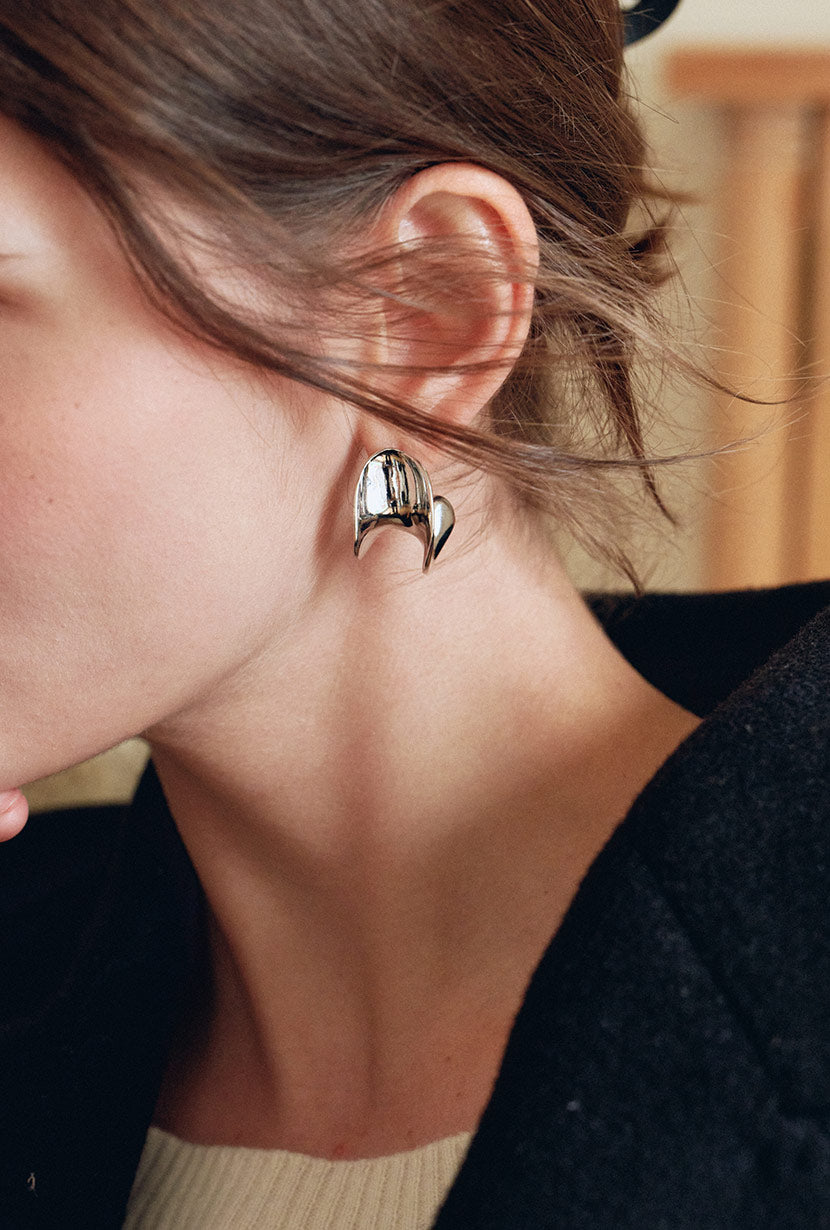 Petite Studio's Ismay Sculpted Curved Earrings 