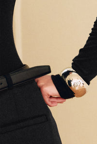 Petite Studio's Urielle Hammered Dome Hinged Bangle