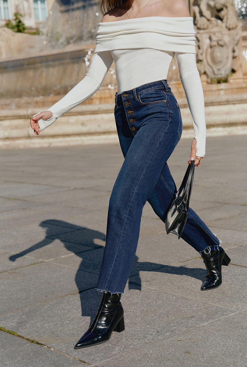 Petite Studio's Theo High Rise Straight Jeans