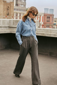 Petite Studio's Silas Wool Pants in Charcoal 