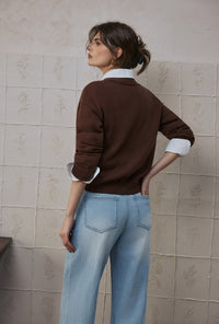 Petite Studio's Cayden Mid-Rise Straight-Leg Jeans in Light Blue