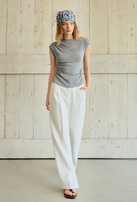 Petite Studio's Circe Linen Pants in Ivory