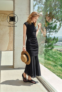 Petite Studio's Dolly Jersey Cotton Skirt in Black 