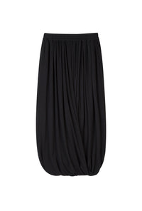 Petite Studio's Quentin Jersey Cotton Cocoon Skirt in Black